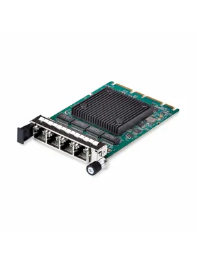 StarTech.com 4 portu RJ45 Gigabit OCP 3.0 servera tīkla karte ar Intel® I350-AM4, saderīga ar SFF 4C+, vairāku ātrumu Ethernet, PCIe 3.0, LAN transformators, NIC ar PXE/9K