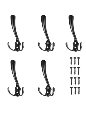 Black wall hanger - set of 5 pcs.