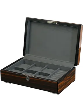 Rothenschild watch case RS-2433-EB for 6 watches and cufflinks