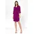 Purple Oversized Dress with Rolled Sleeves - S226