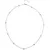 Luxury silver necklace with topazes and genuine diamond Willow DN131