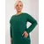 Women's dark green plus size tunic