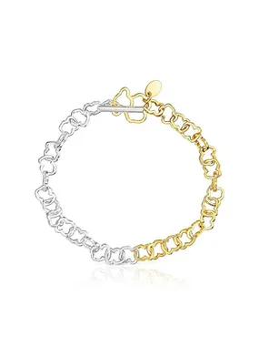 Teddy bicolor silver bracelet 1003667600