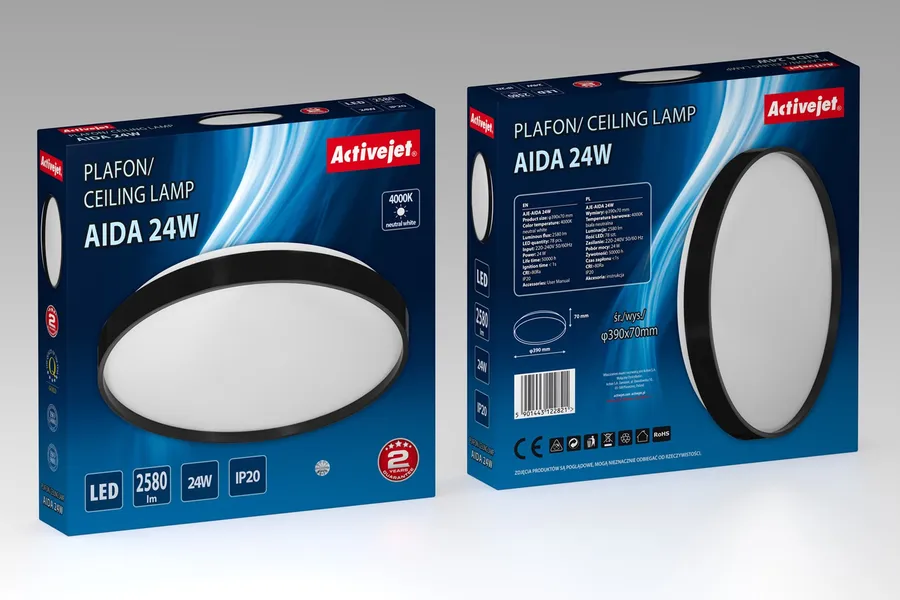 Activejet LED griestu lampa AJE-AIDA 24W