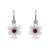 Design girl's silver earrings Flowers EA194W