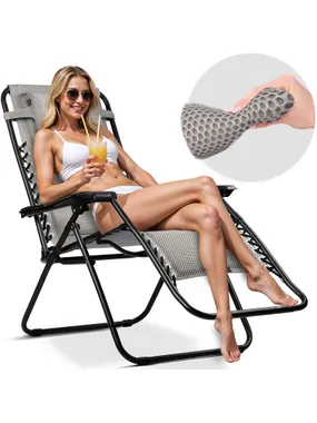 Garden deckchair folded with a sofotel chillwell soft soft gray