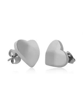Delicate heart earrings made of steel VAAXF256S
