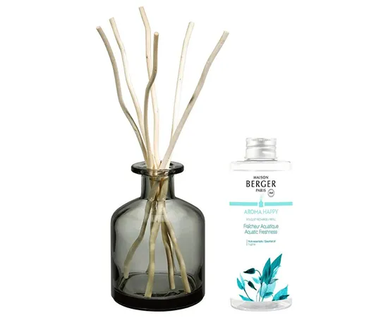 Gift set Aroma Happy diffuser gray + refill Freshness of water 180 ml
