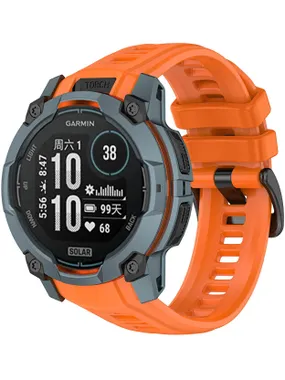 Silicone strap for Garmin Instinct 3 Solar and Instinct 3 AMOLED 50 mm - Orange