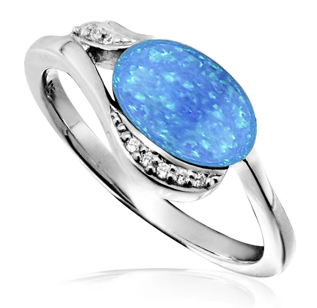 Silver ring with synthetic opal SVLR0041SH8O2