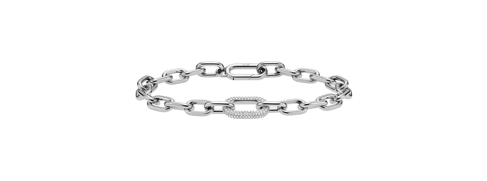 Luxury steel bracelet with crystals Crystal Link DW00400608
