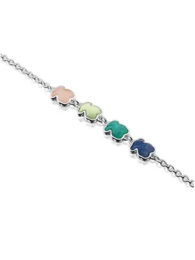Silver bracelet with gems 1000149800