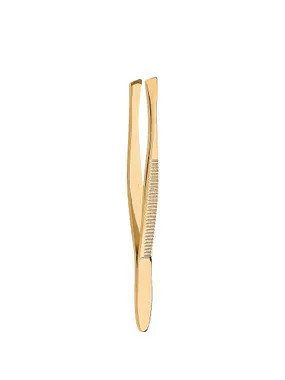 Cosmetic tweezers diagonal gold 1092