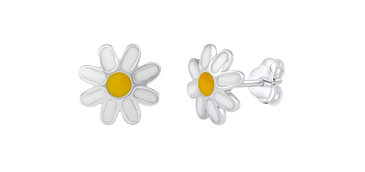 Natalie PRM21584E daisy silver earrings