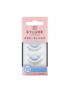 Pre-Glued False Lashes False Eyelashes Adhesive Natural Effect No. 031 Naturals