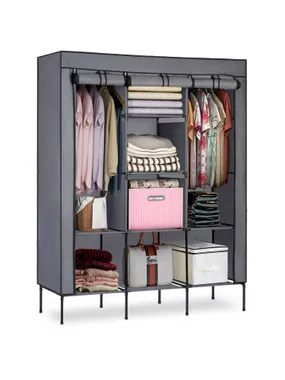 Massido textile wardrobe - graphite