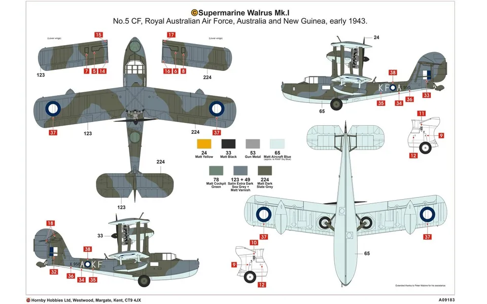 Plastic model Supermarine Walrus Mk.I