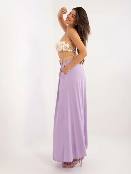 Women's light purple flared skirt