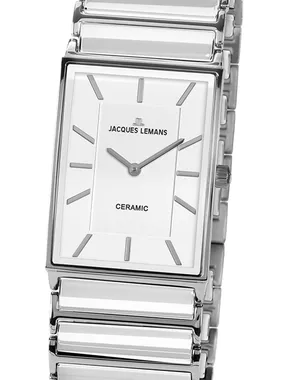 Jacques Lemans 1-1651E York Ceramic Ladies Watch 20mm 5 ATM