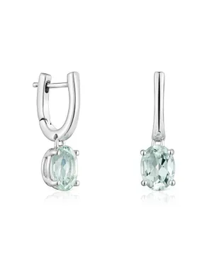 Decent round earrings with prasiolite 1004126600