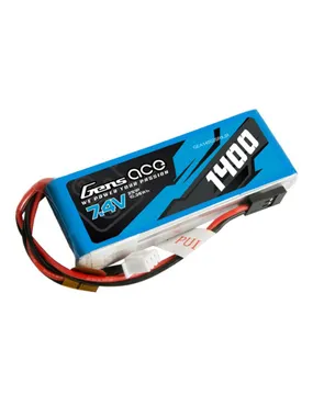 Gens ace 1400mAh 7.4V 2S1P LiPo battery for JR plug-in transmitter