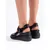 Comfortable black wedge sandals by Sergio Leone