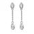 Elegant silver dangle earrings with diamonds Tender DE751