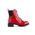 Red patent leather women's workers