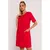 M788 A-line dress with pockets - red