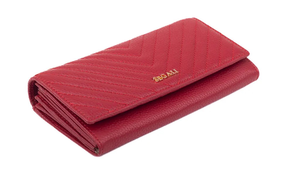 Women's leather wallet 50511 red