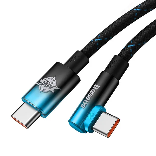 Baseus MVP2 USB-C to USB-C Cable, 100W, 2m (Black / blue)