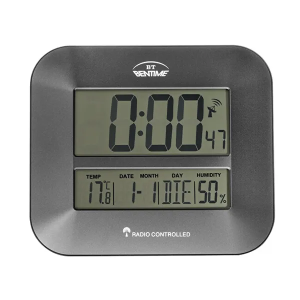 Radio controlled clock/alarm clock with thermometer and hygrometer H17-ET843G