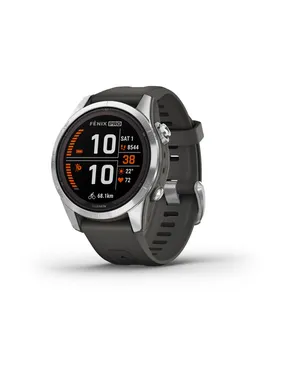 Garmin fēnix 7S Pro 3,05 cm (1,2 collas) MIP 42 mm digitālais 240 x 240 pikseļi Skārienekrāns Sudraba Wi-Fi GPS (satelīts)
