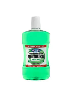 Active Alcohol Free Mounthwash mouthwash without alcohol with green mint 750ml