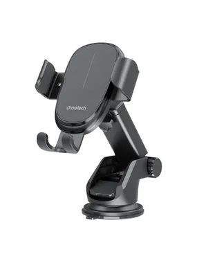 Gravity car holder with charger Choetech T203-F, 15W (black)