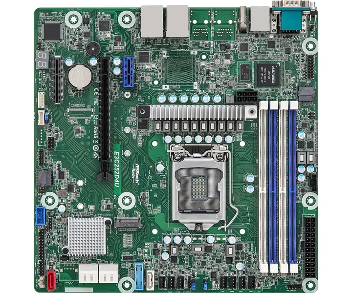 Asrock E3C252D4U mātesplate Intel C252 LGA 1200 (Socket H5) micro ATX