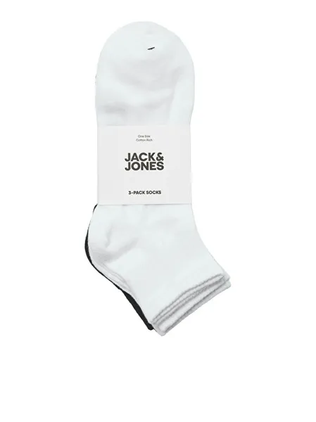 3 PACK - men's socks JACLEON 12257150 White