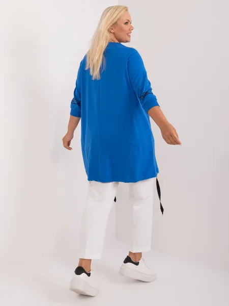 Women's dark blue plus size tunic