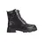 Shelovet women's black leather work boots