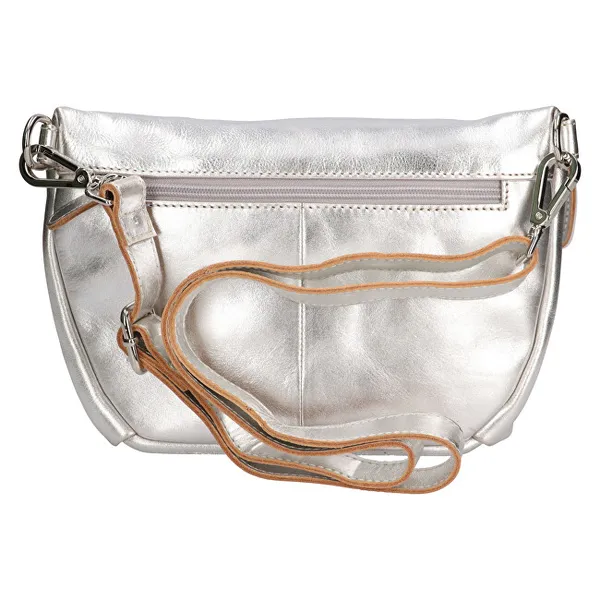 Women's leather waist bag BLC-24-2767 SILVER