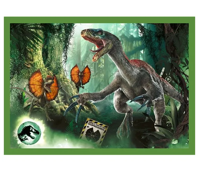 Puzzle 4w1 Groźne dinozaury Jurassic World