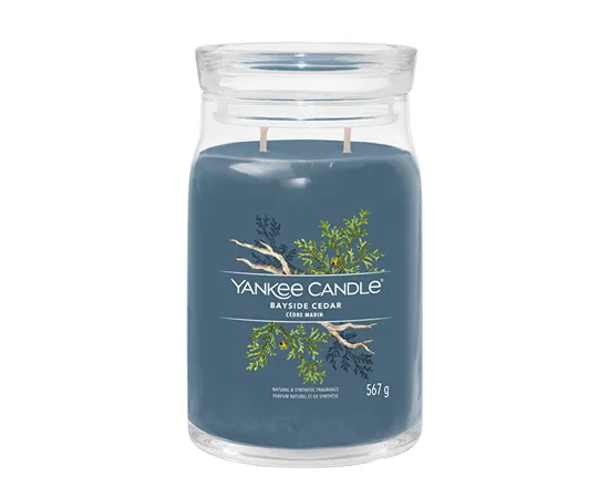 Aromatic candle Signature glass large Bayside Cedar 567 g
