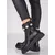 Shelovet women's black boots with crystals