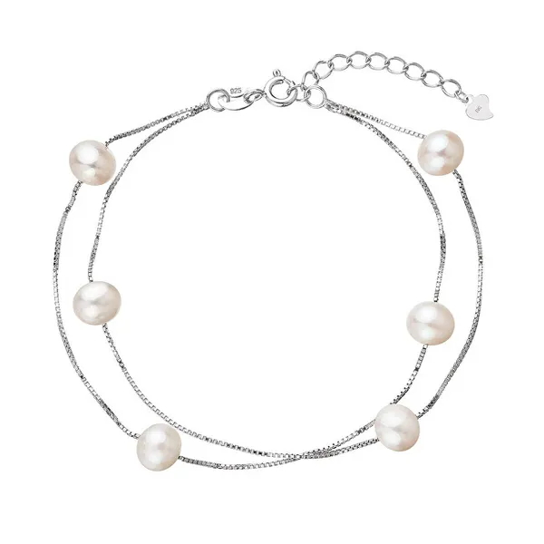 Charming double bracelet with river pearls 23022.1