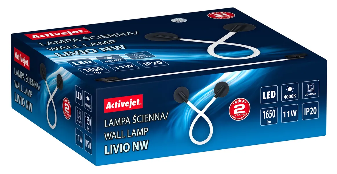 Activejet LED sienas lampa AJE-AJE-LIVIO NW