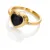 Jac Jossa Soul DR231 Gold Plated Diamond Onyx Ring