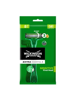 Extra Essential 3 Sensitive disposable razors for men 8pcs