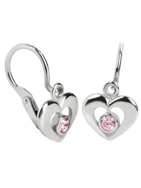 Baby Earrings White Gold Hearts 236 001 00988 07