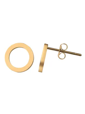 Simple Gold Plated Earrings Rings