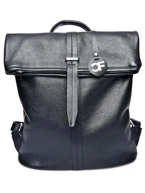 Women's leather backpack CF1884 Nero